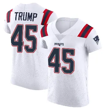 ＃45 Men's Donald Trump White Elite New England Patriots Vapor Untouchable Jersey