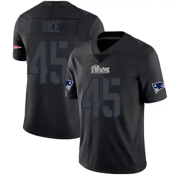 ＃45 Men's Monty Rice Black Impact Limited New England Patriots Jersey