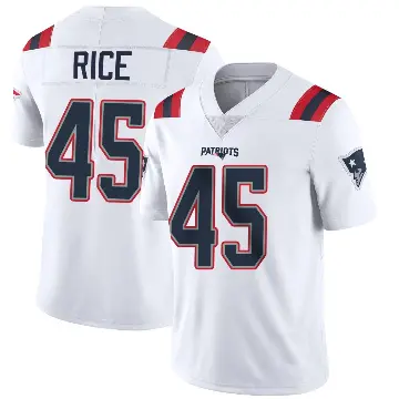 ＃45 Men's Monty Rice White Limited New England Patriots Vapor Untouchable Jersey