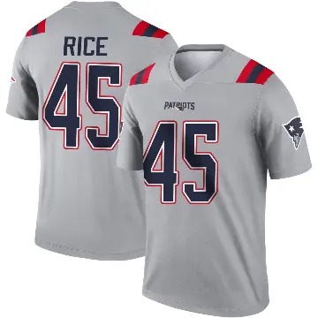 ＃45 Youth Monty Rice Gray Legend New England Patriots Inverted Jersey