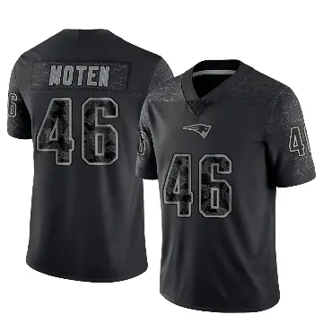 ＃46 Men's R.J. Moten Black Limited New England Patriots Reflective Jersey