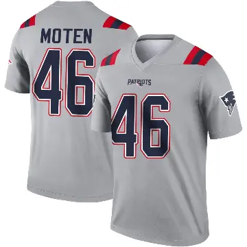 ＃46 Men's R.J. Moten Gray Legend New England Patriots Inverted Jersey