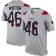 ＃46 Men's R.J. Moten Gray Legend New England Patriots Inverted Jersey