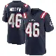 ＃46 Men's R.J. Moten Navy Blue Game New England Patriots Team Color Jersey