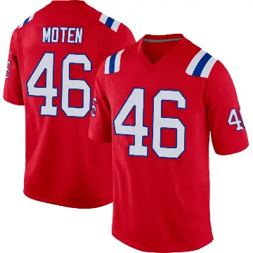 ＃46 Men's R.J. Moten Red Game New England Patriots Alternate Jersey