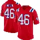 ＃46 Men's R.J. Moten Red Game New England Patriots Alternate Jersey