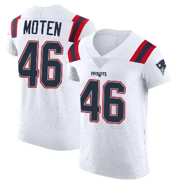 ＃46 Men's R.J. Moten White Elite New England Patriots Vapor Untouchable Jersey