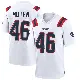 ＃46 Men's R.J. Moten White Game New England Patriots Jersey