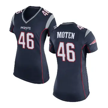 ＃46 Women's R.J. Moten Navy Blue Game New England Patriots Team Color Jersey