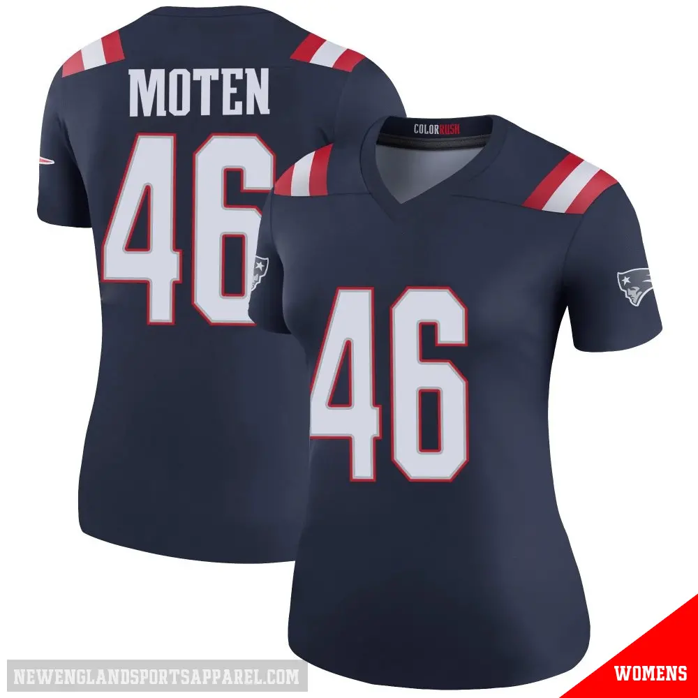 ＃46 Women's R.J. Moten Navy Legend New England Patriots Color Rush Jersey