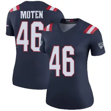 ＃46 Women's R.J. Moten Navy Legend New England Patriots Color Rush Jersey