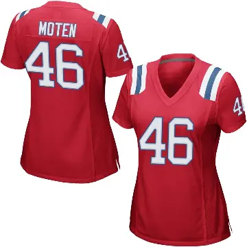 ＃46 Women's R.J. Moten Red Game New England Patriots Alternate Jersey