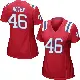 ＃46 Women's R.J. Moten Red Game New England Patriots Alternate Jersey