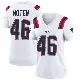 ＃46 Women's R.J. Moten White Game New England Patriots Jersey
