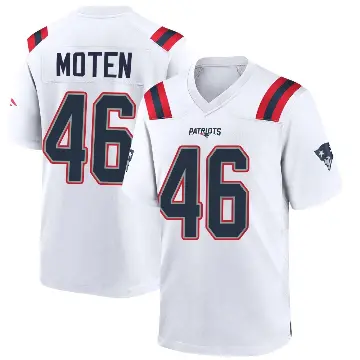 ＃46 Youth R.J. Moten White Game New England Patriots Jersey