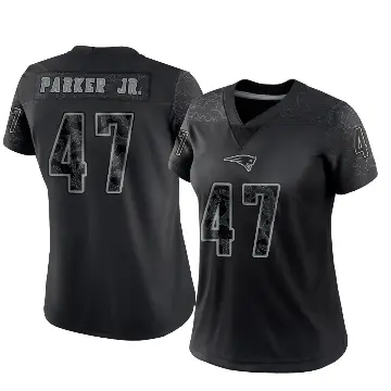 ＃47 Women's Andrew Parker Jr. Black Limited New England Patriots Reflective Jersey