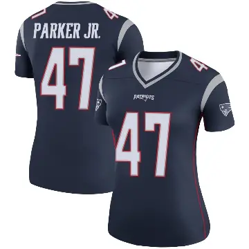 ＃47 Women's Andrew Parker Jr. Navy Legend New England Patriots Jersey