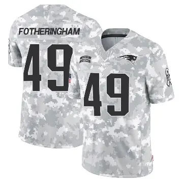 ＃49 Men's Cole Fotheringham Arctic Camo Limited New England Patriots 2024 Salute to Service Jersey