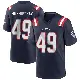 ＃49 Men's Cole Fotheringham Navy Blue Game New England Patriots Team Color Jersey