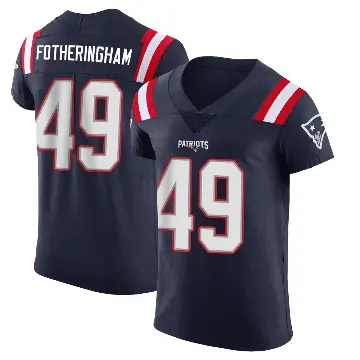 ＃49 Men's Cole Fotheringham Navy Elite New England Patriots Team Color Vapor Untouchable Jersey