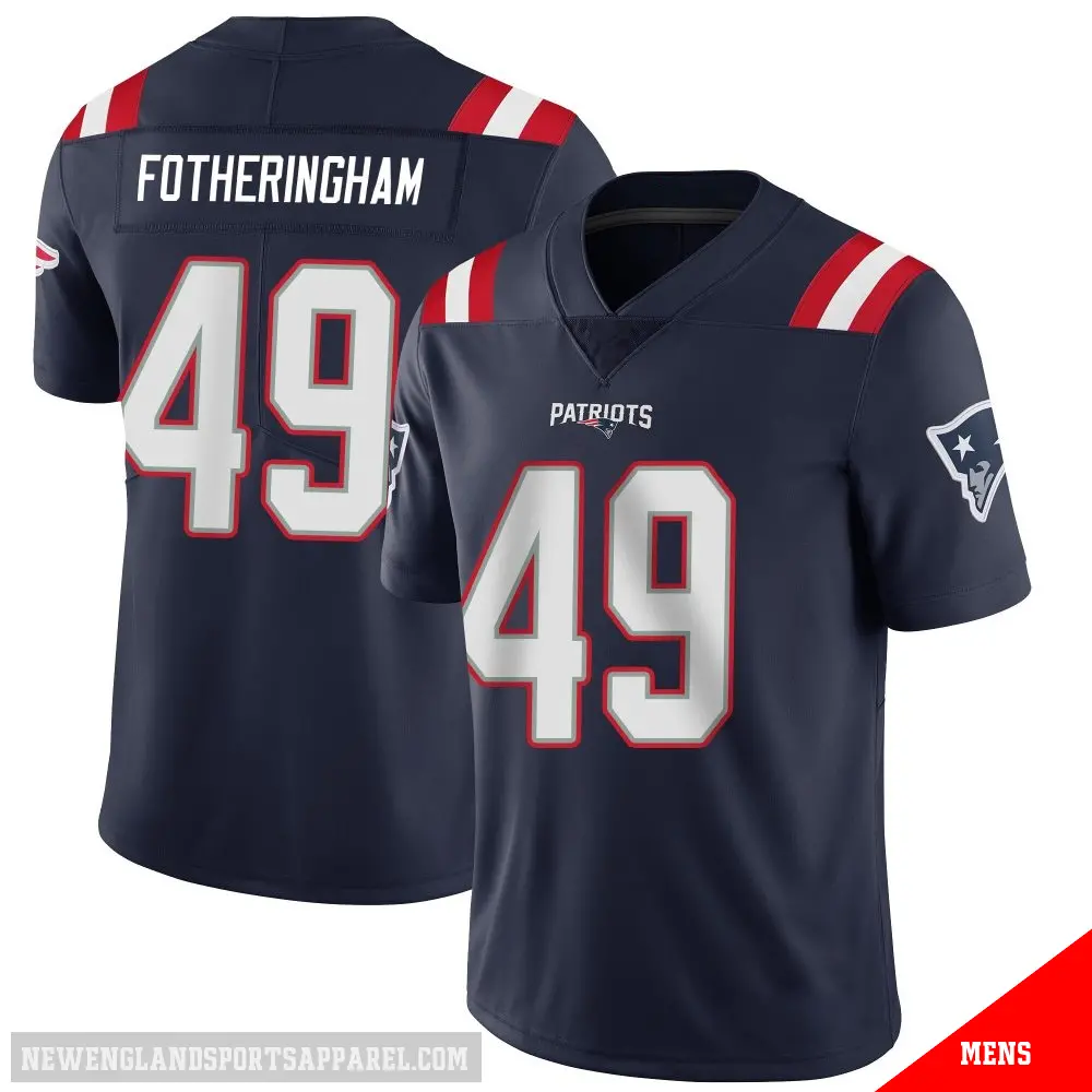 ＃49 Men's Cole Fotheringham Navy Limited New England Patriots Team Color Vapor Untouchable Jersey