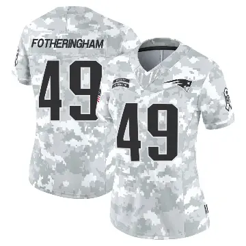 ＃49 Women's Cole Fotheringham Arctic Camo Limited New England Patriots 2024 Salute to Service Jersey