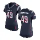 ＃49 Women's Cole Fotheringham Navy Blue Game New England Patriots Team Color Jersey
