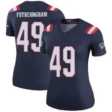 ＃49 Women's Cole Fotheringham Navy Legend New England Patriots Color Rush Jersey