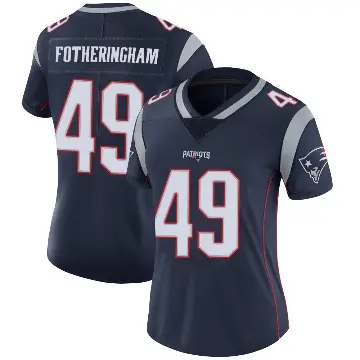 ＃49 Women's Cole Fotheringham Navy Limited New England Patriots Team Color Vapor Untouchable Jersey