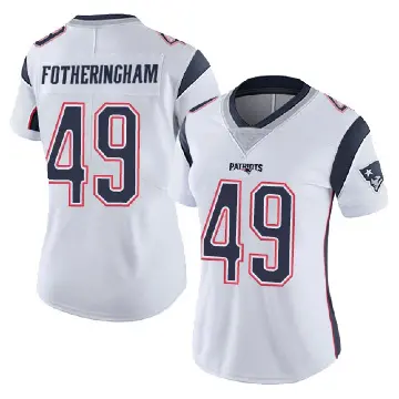 ＃49 Women's Cole Fotheringham White Limited New England Patriots Vapor Untouchable Jersey