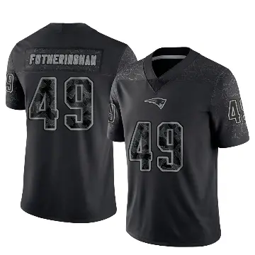 ＃49 Youth Cole Fotheringham Black Limited New England Patriots Reflective Jersey