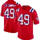 ＃49 Youth Cole Fotheringham Red Game New England Patriots Alternate Jersey