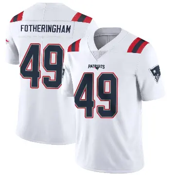 ＃49 Youth Cole Fotheringham White Limited New England Patriots Vapor Untouchable Jersey