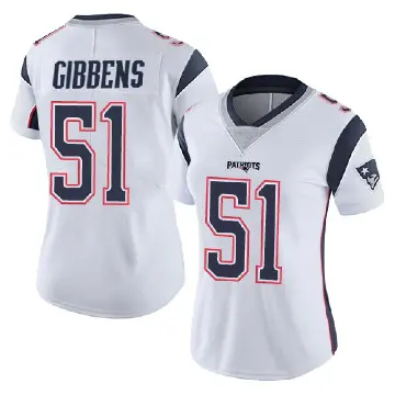 ＃51 Women's Jack Gibbens White Limited New England Patriots Vapor Untouchable Jersey