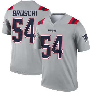 ＃54 Men's Tedy Bruschi Gray Legend New England Patriots Inverted Jersey