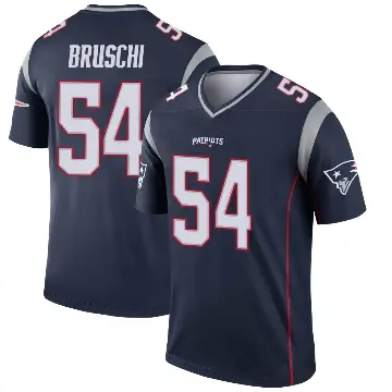 ＃54 Men's Tedy Bruschi Navy Legend New England Patriots Jersey