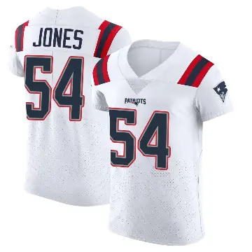 ＃54 Men's Truman Jones White Elite New England Patriots Vapor Untouchable Jersey
