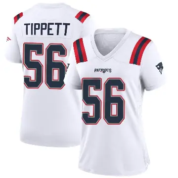 ＃56 Women's Andre Tippett White Game New England Patriots Jersey