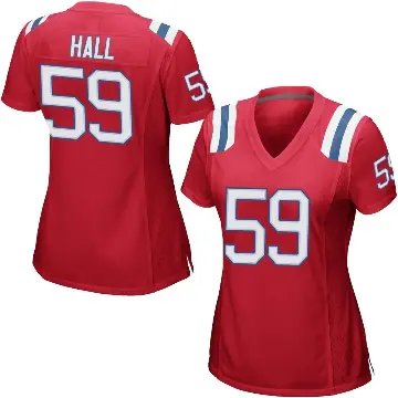 ＃59 Women's Terez Hall Red Game New England Patriots Alternate Jersey