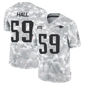 ＃59 Youth Terez Hall Arctic Camo Limited New England Patriots 2024 Salute to Service Jersey