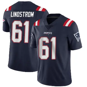 ＃61 Men's Alec Lindstrom Navy Limited New England Patriots Team Color Vapor Untouchable Jersey