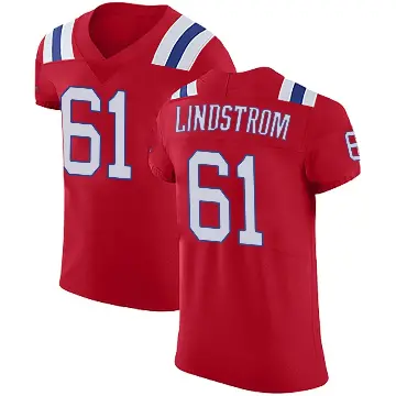 ＃61 Men's Alec Lindstrom Red Elite New England Patriots Vapor Untouchable Alternate Jersey