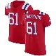 ＃61 Men's Alec Lindstrom Red Elite New England Patriots Vapor Untouchable Alternate Jersey