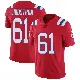 ＃61 Men's Alec Lindstrom Red Limited New England Patriots Vapor Untouchable Alternate Jersey