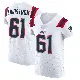 ＃61 Men's Alec Lindstrom White Elite New England Patriots Vapor Untouchable Jersey