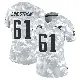＃61 Women's Alec Lindstrom Arctic Camo Limited New England Patriots 2024 Salute to Service Jersey