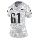 ＃61 Women's Alec Lindstrom Arctic Camo Limited New England Patriots 2024 Salute to Service Jersey