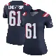 ＃61 Women's Alec Lindstrom Navy Legend New England Patriots Color Rush Jersey