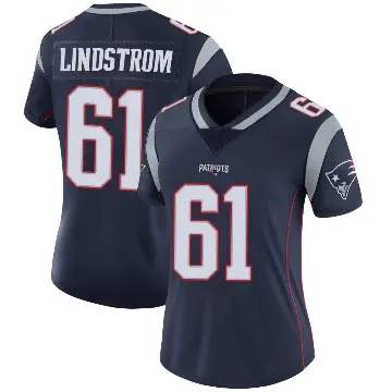 ＃61 Women's Alec Lindstrom Navy Limited New England Patriots Team Color Vapor Untouchable Jersey