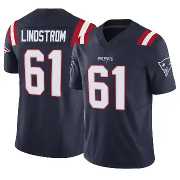 ＃61 Youth Alec Lindstrom Navy Limited New England Patriots Vapor F.U.S.E. Jersey